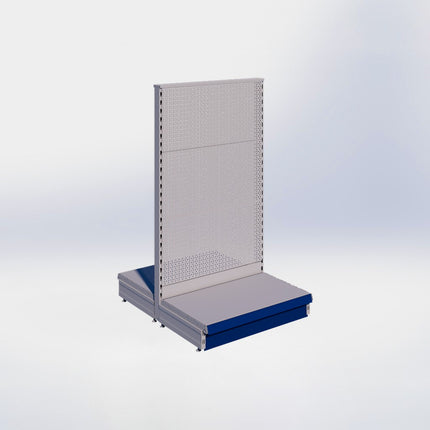 Middenstelling perforatie - H140 x B80 x D47 cm - 1 niveau - Grijs