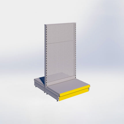 Middenstelling perforatie - H140 x B80 x D47 cm - 1 niveau - Grijs