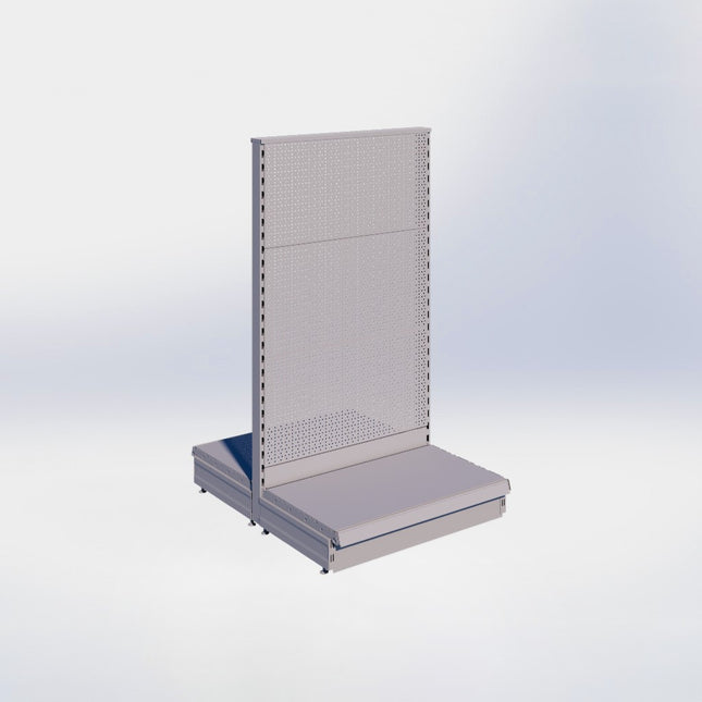 Middenstelling perforatie - H140 x B80 x D47 cm - 1 niveau - Grijs