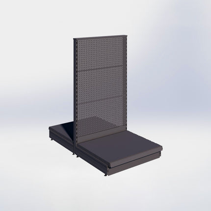 Middenstelling perforatie - H140 x B80 x D67 cm - 1 niveau - Antraciet