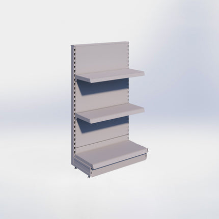 Kopstelling - H140 x B80 x D37 cm - 3 niveaus - Grijs