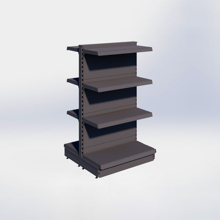 Middenstelling - H140 x B80 x D37 cm - 4 niveaus - Antraciet