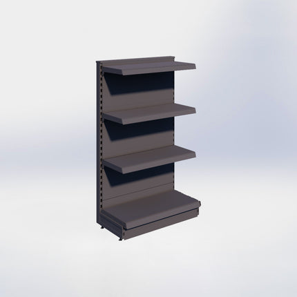 Kopstelling - H140 x B80 x D37 cm - 4 niveaus - Antraciet