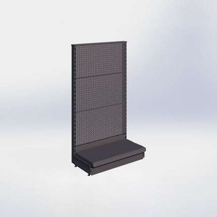 Kopstelling perforatie - H140 x B80 x D37 cm - 1 niveau - Antraciet