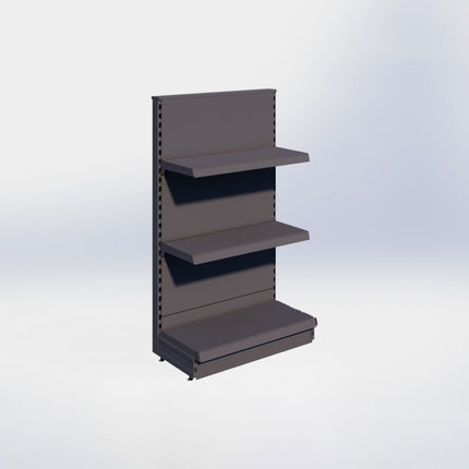 Kopstelling - H140 x B80 x D37 cm - 3 niveaus - Antraciet