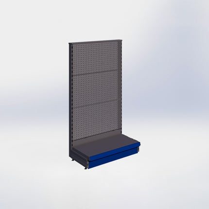 Kopstelling perforatie - H140 x B80 x D37 cm - 1 niveau - Antraciet