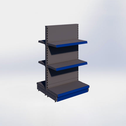 Middenstelling - H140 x B80 x D37 cm - 3 niveaus - Antraciet