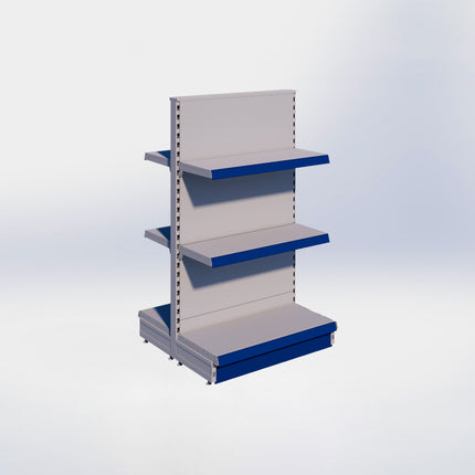 Middenstelling - H140 x B80 x D37 cm - 3 niveaus - Grijs