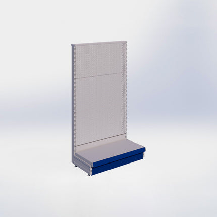 Kopstelling perforatie - H140 x B80 x D37 cm - 1 niveau - Grijs