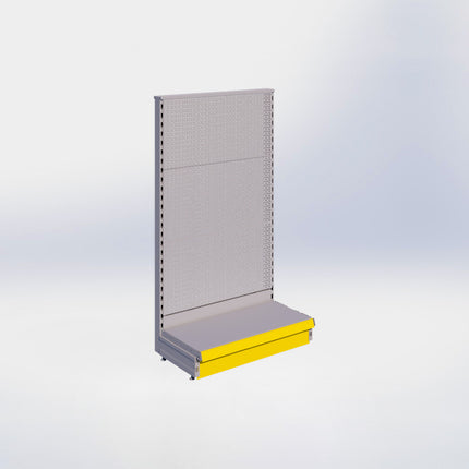 Kopstelling perforatie - H140 x B80 x D37 cm - 1 niveau - Grijs