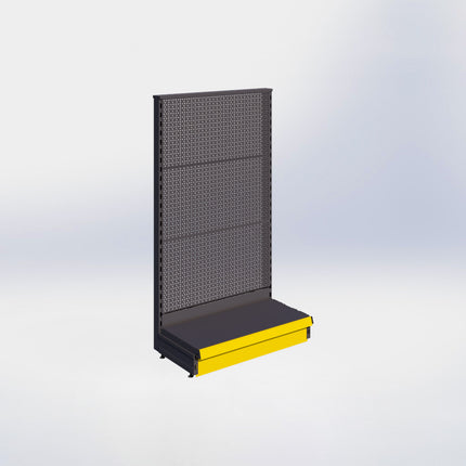 Kopstelling perforatie - H140 x B80 x D37 cm - 1 niveau - Antraciet