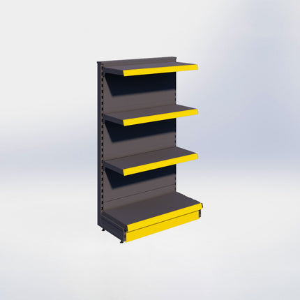 Kopstelling - H140 x B80 x D37 cm - 4 niveaus - Antraciet