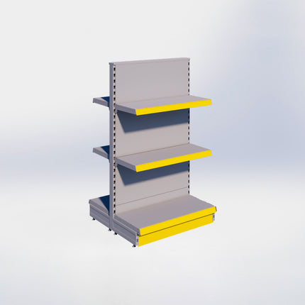 Middenstelling - H140 x B80 x D37 cm - 3 niveaus - Grijs