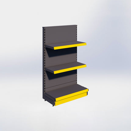 Kopstelling - H140 x B80 x D37 cm - 3 niveaus - Antraciet