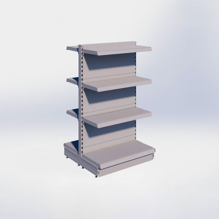 Middenstelling - H140 x B80 x D37 cm - 4 niveaus - Grijs