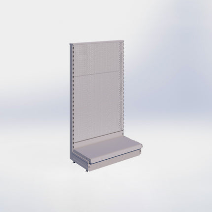 Kopstelling perforatie - H140 x B80 x D37 cm - 1 niveau - Grijs