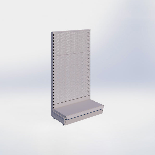 Kopstelling perforatie - H140 x B80 x D37 cm - 1 niveau - Grijs