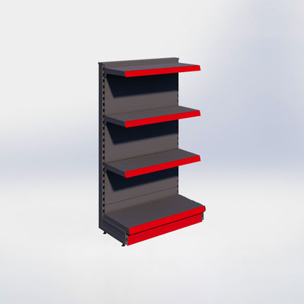 Kopstelling - H140 x B80 x D37 cm - 4 niveaus - Antraciet