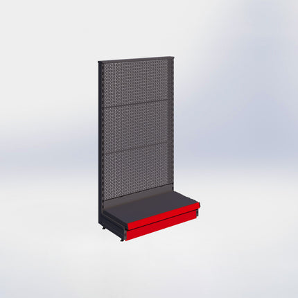 Kopstelling perforatie - H140 x B80 x D37 cm - 1 niveau - Antraciet