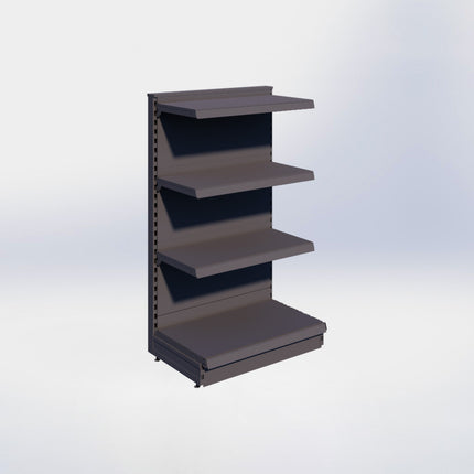 Kopstelling - H140 x B80 x D47 cm - 4 niveaus - Antraciet