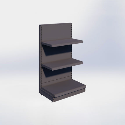 Kopstelling - H140 x B80 x D47 cm - 3 niveaus - Antraciet