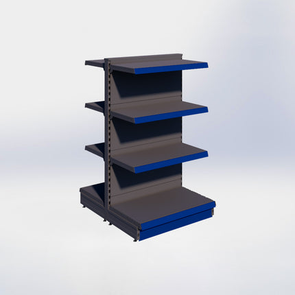 Middenstelling - H140 x B80 x D47 cm - 4 niveaus - Antraciet