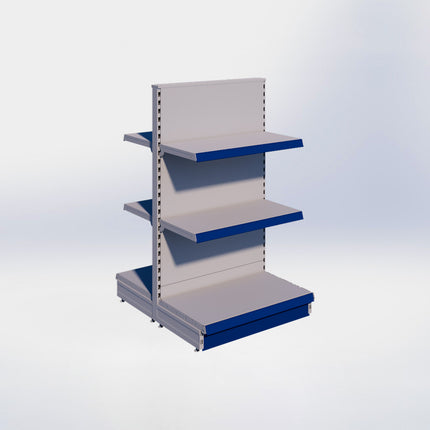 Middenstelling - H140 x B80 x D47 cm - 3 niveaus - Grijs