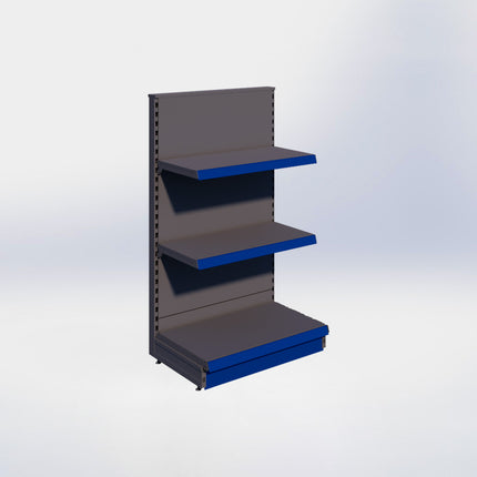 Kopstelling - H140 x B80 x D47 cm - 3 niveaus - Antraciet