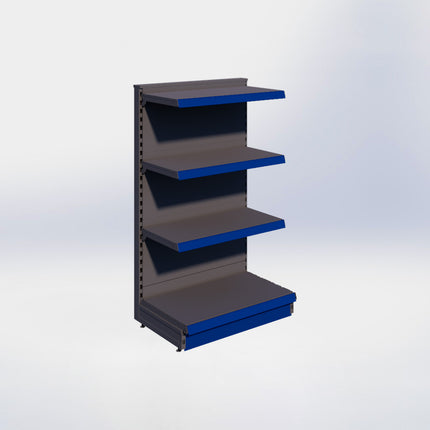 Kopstelling - H140 x B80 x D47 cm - 4 niveaus - Antraciet