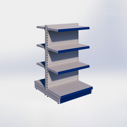 Middenstelling - H140 x B80 x D47 cm - 4 niveaus - Grijs