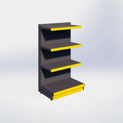 Kopstelling - H140 x B80 x D47 cm - 4 niveaus - Antraciet