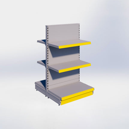 Middenstelling - H140 x B80 x D47 cm - 3 niveaus - Grijs