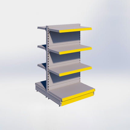 Middenstelling - H140 x B80 x D47 cm - 4 niveaus - Grijs