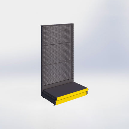 Kopstelling perforatie - H140 x B80 x D47 cm - 1 niveau - Antraciet