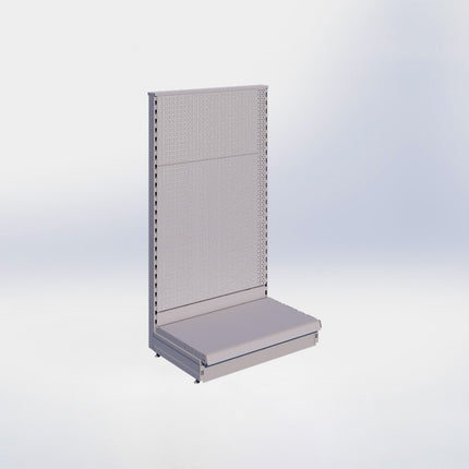 Kopstelling perforatie - H140 x B80 x D47 cm - 1 niveau - Grijs