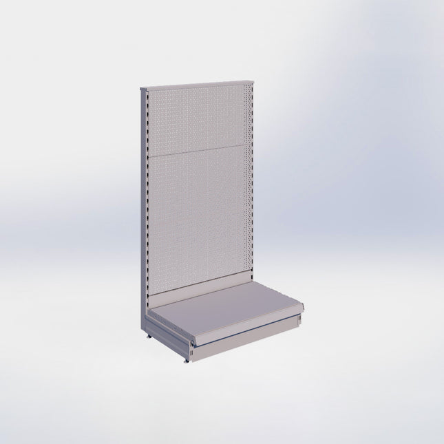 Kopstelling perforatie - H140 x B80 x D47 cm - 1 niveau - Grijs