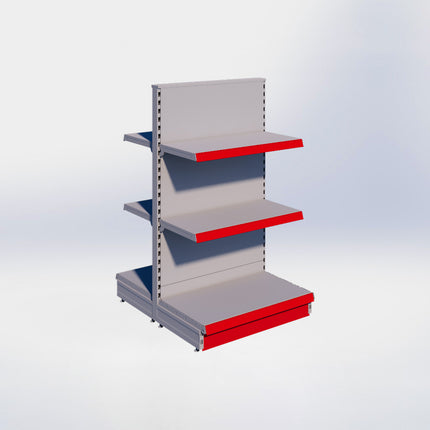 Middenstelling - H140 x B80 x D47 cm - 3 niveaus - Grijs