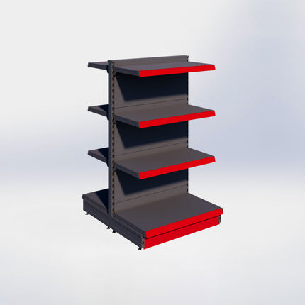 Middenstelling - H140 x B80 x D47 cm - 4 niveaus - Antraciet