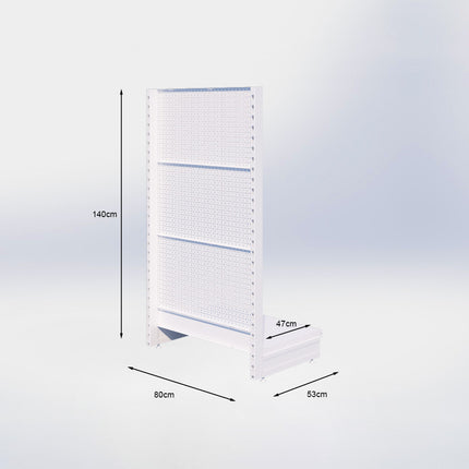 Kopstelling perforatie - H140 x B80 x D47 cm - 1 niveau - Antraciet