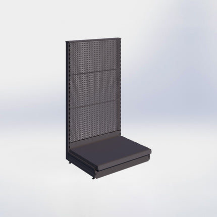 Kopstelling perforatie - H140 x B80 x D57 cm - 1 niveau - Antraciet