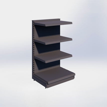 Kopstelling - H140 x B80 x D57 cm - 4 niveaus - Antraciet