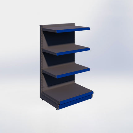 Kopstelling - H140 x B80 x D57 cm - 4 niveaus - Antraciet