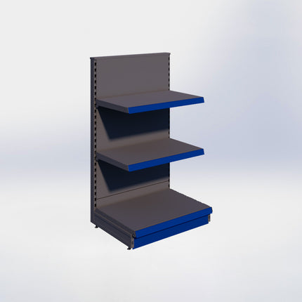 Kopstelling - H140 x B80 x D57 cm - 3 niveaus - Antraciet