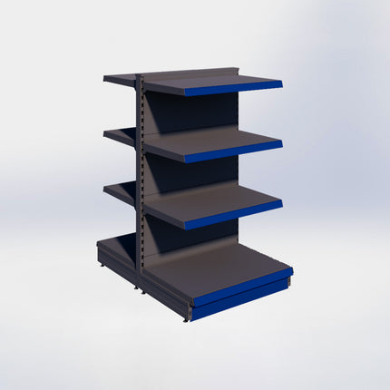 Middenstelling - H140 x B80 x D57 cm - 4 niveaus - Antraciet
