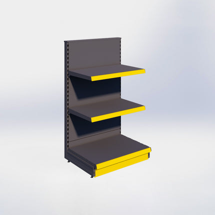 Kopstelling - H140 x B80 x D57 cm - 3 niveaus - Antraciet