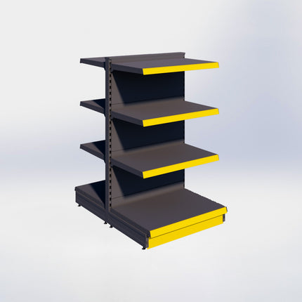 Middenstelling - H140 x B80 x D57 cm - 4 niveaus - Antraciet