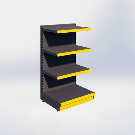 Kopstelling - H140 x B80 x D57 cm - 4 niveaus - Antraciet