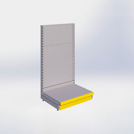 Kopstelling perforatie - H140 x B80 x D57 cm - 1 niveau - Grijs