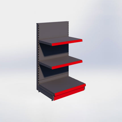 Kopstelling - H140 x B80 x D57 cm - 3 niveaus - Antraciet