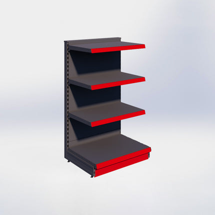 Kopstelling - H140 x B80 x D57 cm - 4 niveaus - Antraciet